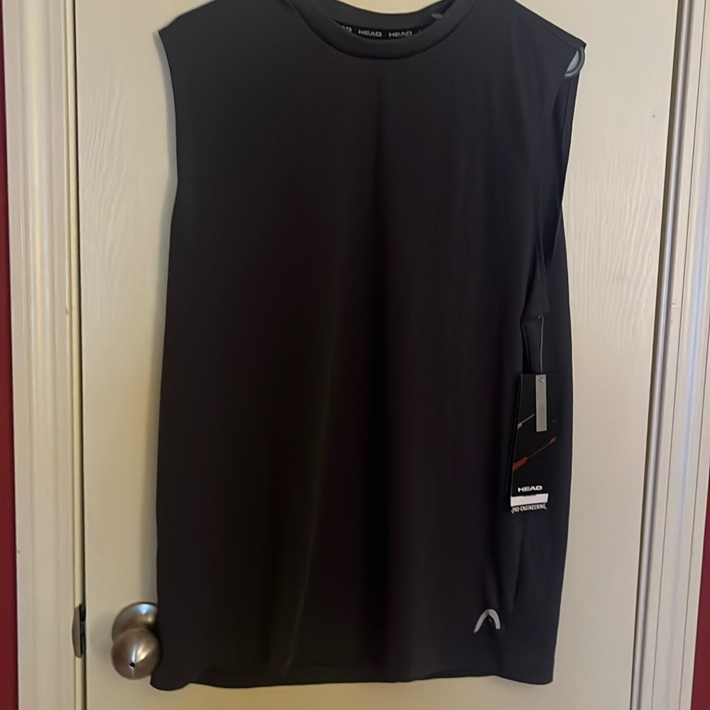 Head mesh sleeveless ebony classic sports shirt Mens size M